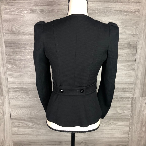 Tracy Reese Black Wool Wrap Top Size 2 - Picture 5 of 6